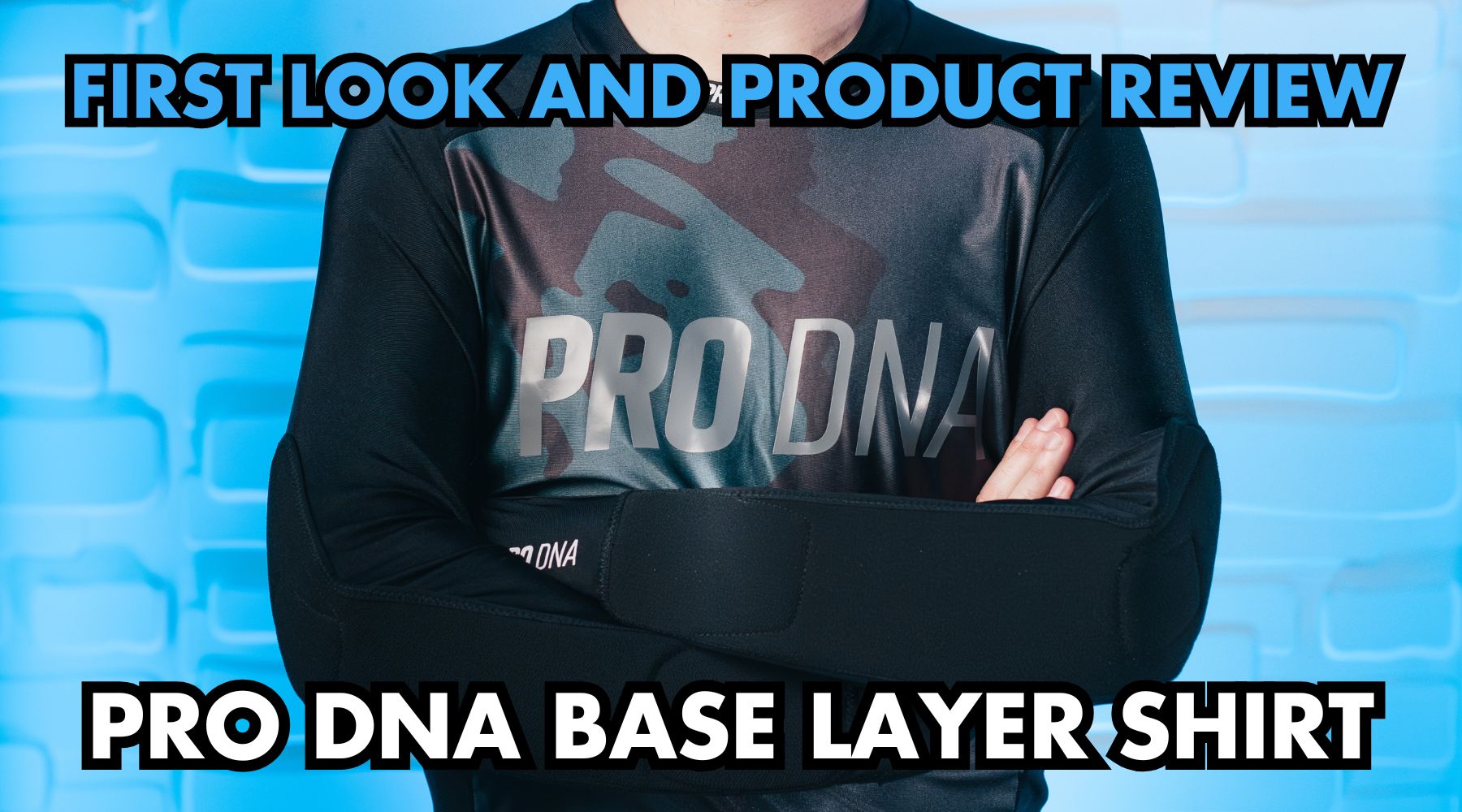 PRO DNA Base Layer paintball shirt with integrated elbow protection and breathable compression fit for tournament play.