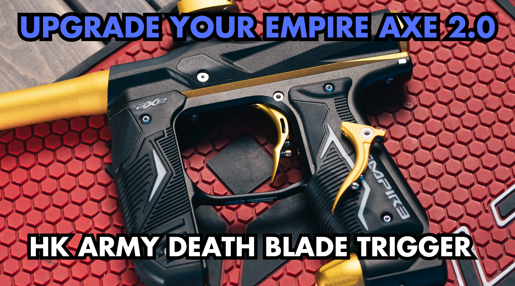 HK Army Death Blade Trigger installed on Empire Axe 2.0 marker.