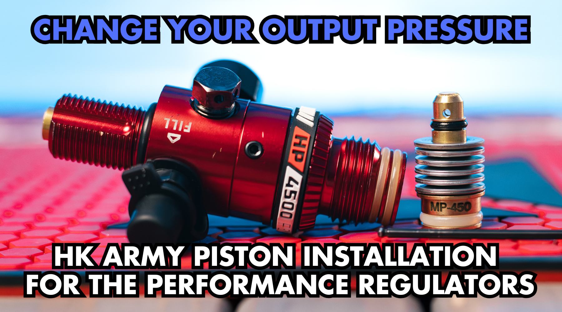 HK Army Pressure Piston for Performance Series Regulator – brass piston with Belleville shim stack for consistent mid-pressure output.