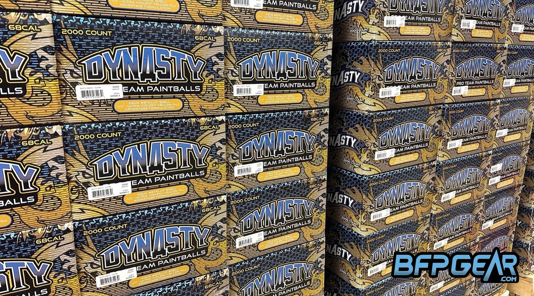 Pictured here is a lot of Dynasty paint! Stored simply in a temperature controlled room.