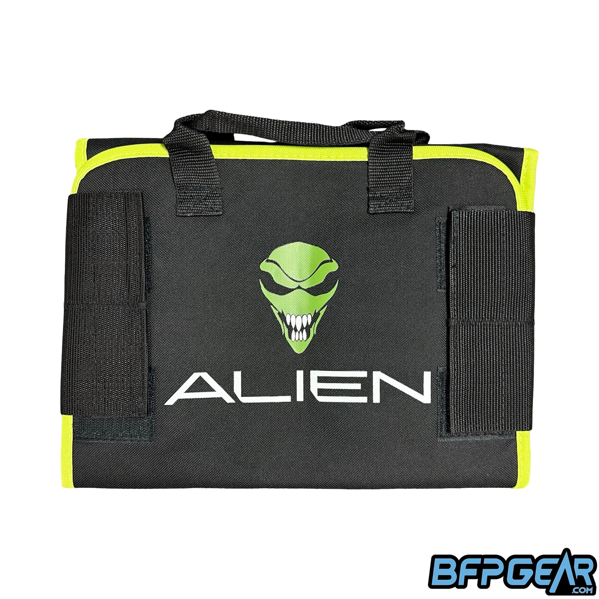 Alien paintball marker wrap sleeve protecting paintball gun from scratches during storage and transport