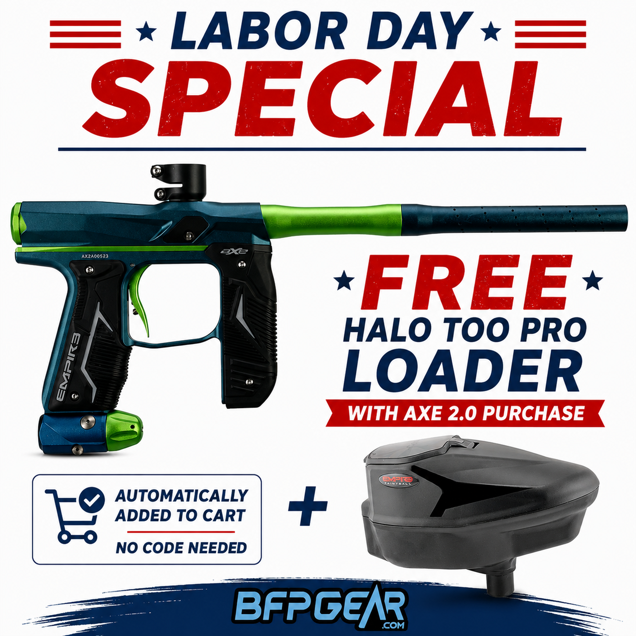 〈限定版〉【EMPiRE】EMPiRE'S GREAT REVENGE LiVE Empire Axe 2.0 Paintball Gun w/ Redline OLED Board | BFPGear