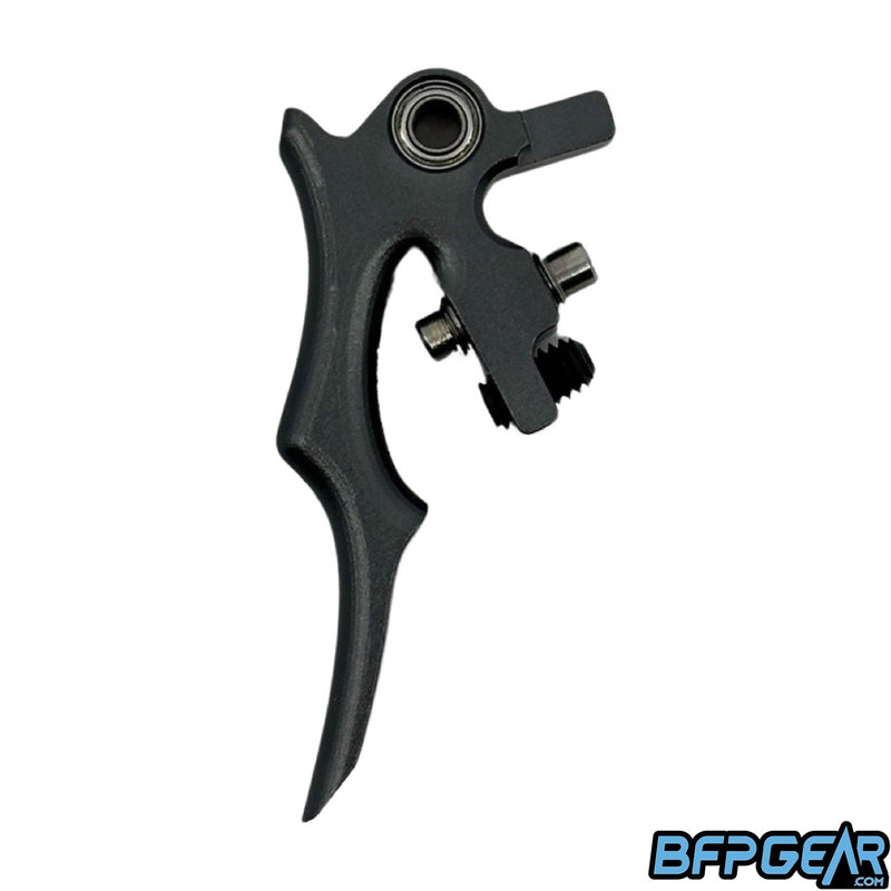 The Billy Wing 21 trigger for the DSR line of paintball guns in grey.