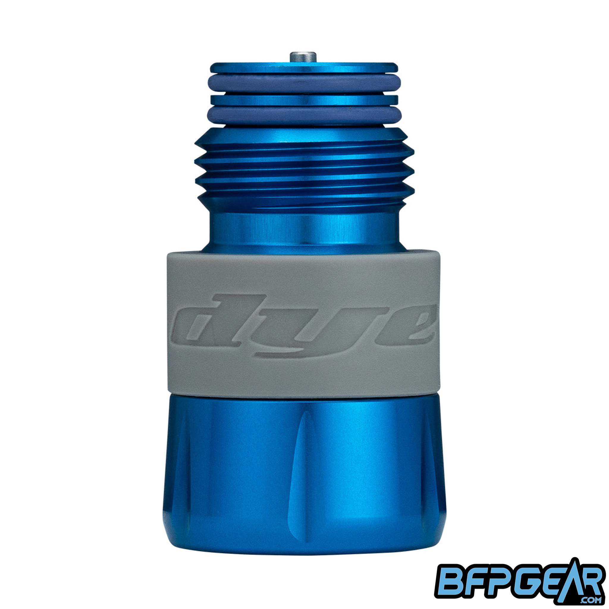 The DYE Reach Tank Extender in polish blue.