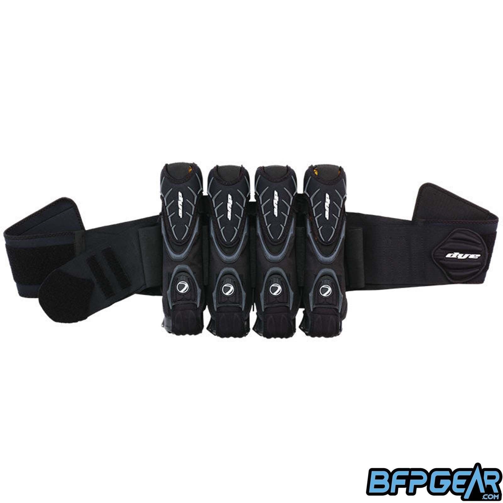 The DYE Assault Harness, 4+5 configuration in black.