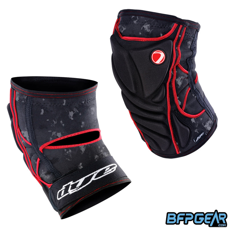Dye Performance Knee Pads in red and dye cam black.