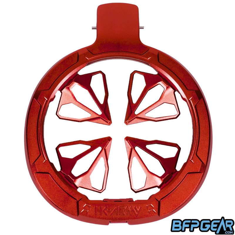 The HK Army EVO Speedfeed for the DYE R2 in red