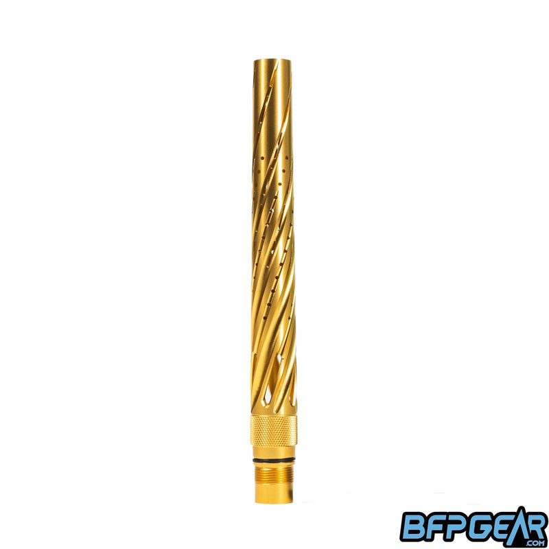 The HK Army Elite barrel tip in gold with the Orbit pattern.