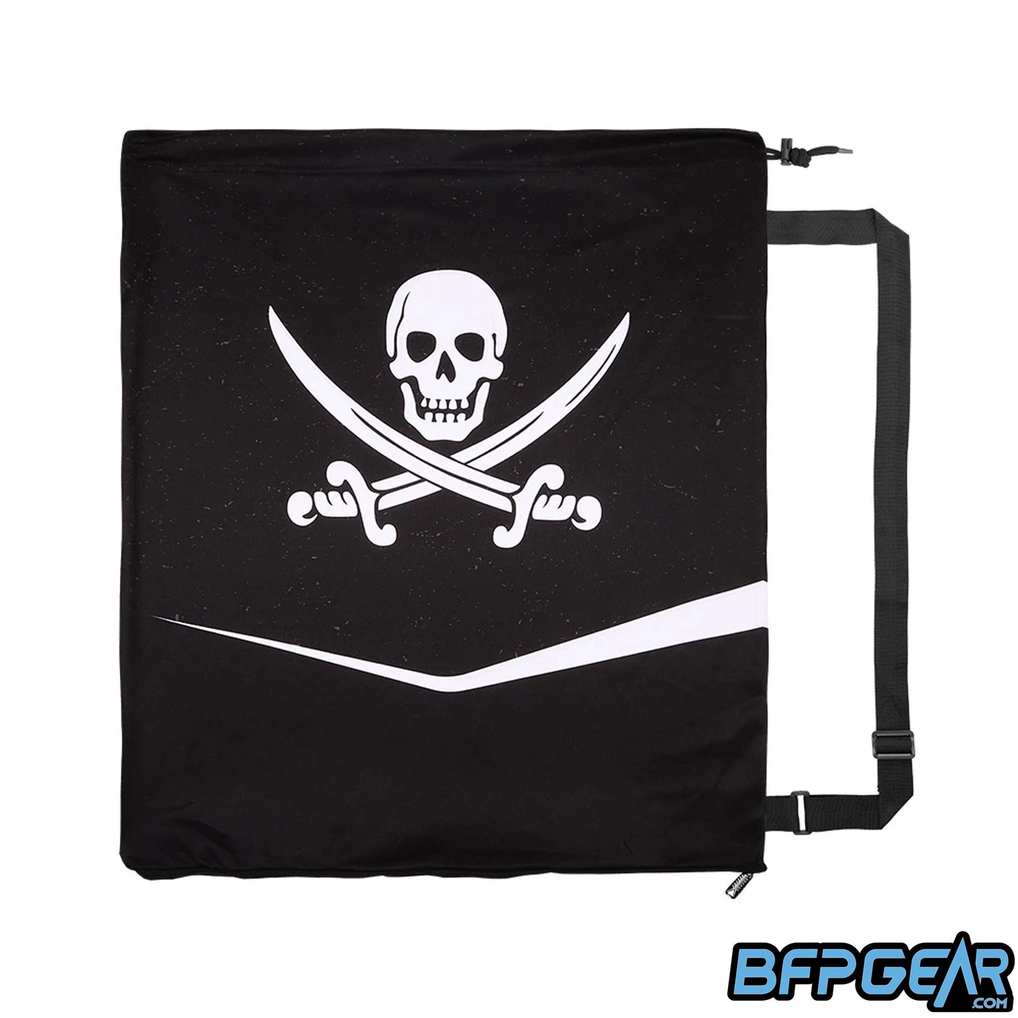 Exalt paintball pod bag with ventilated fabric and zippered bottom for pod storage and quick unloading