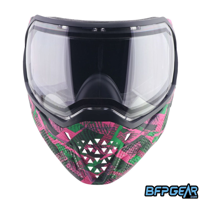 Front facing shot of the Geo Grunge EVS goggle.