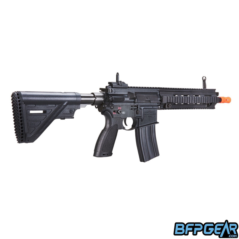 The H&K 416 A5 competition AEG airsoft rifle in black.