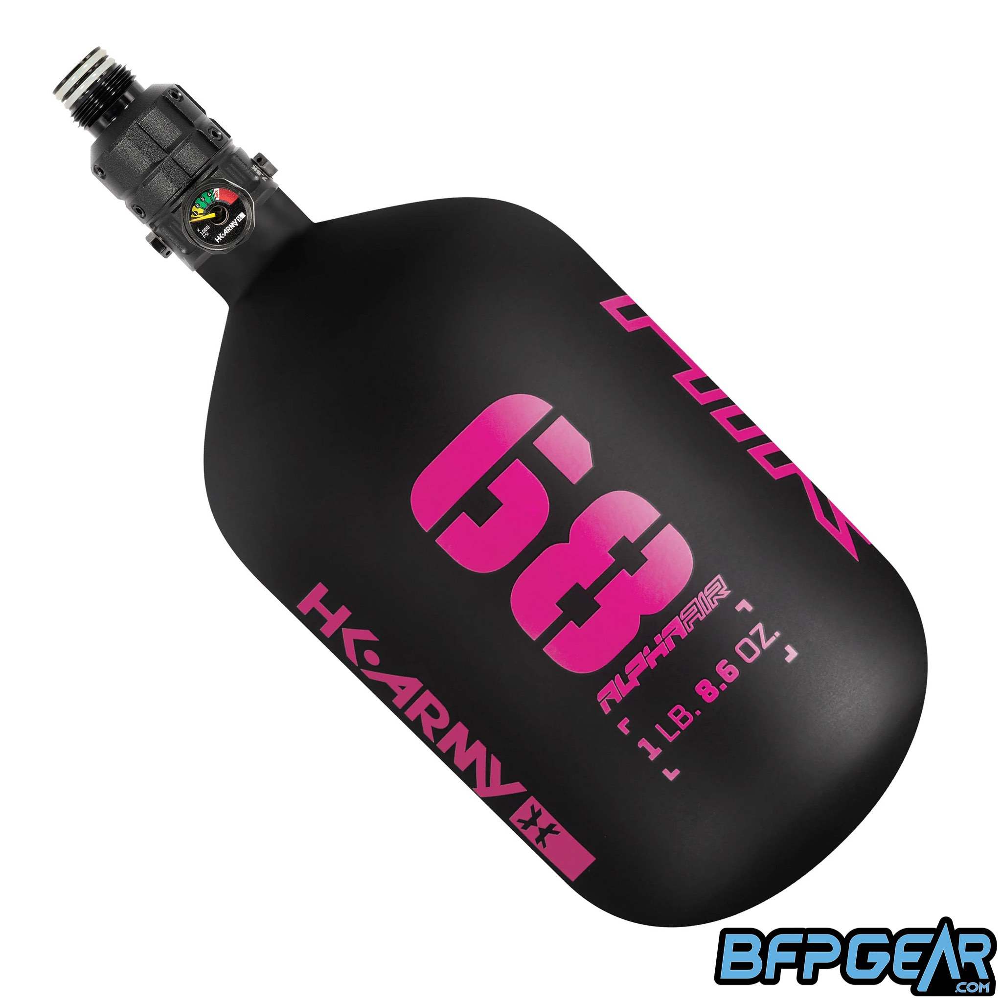 The HK Army Alpha Air 68ci tank with Turbine Pro Regulator in the Viper colorway.