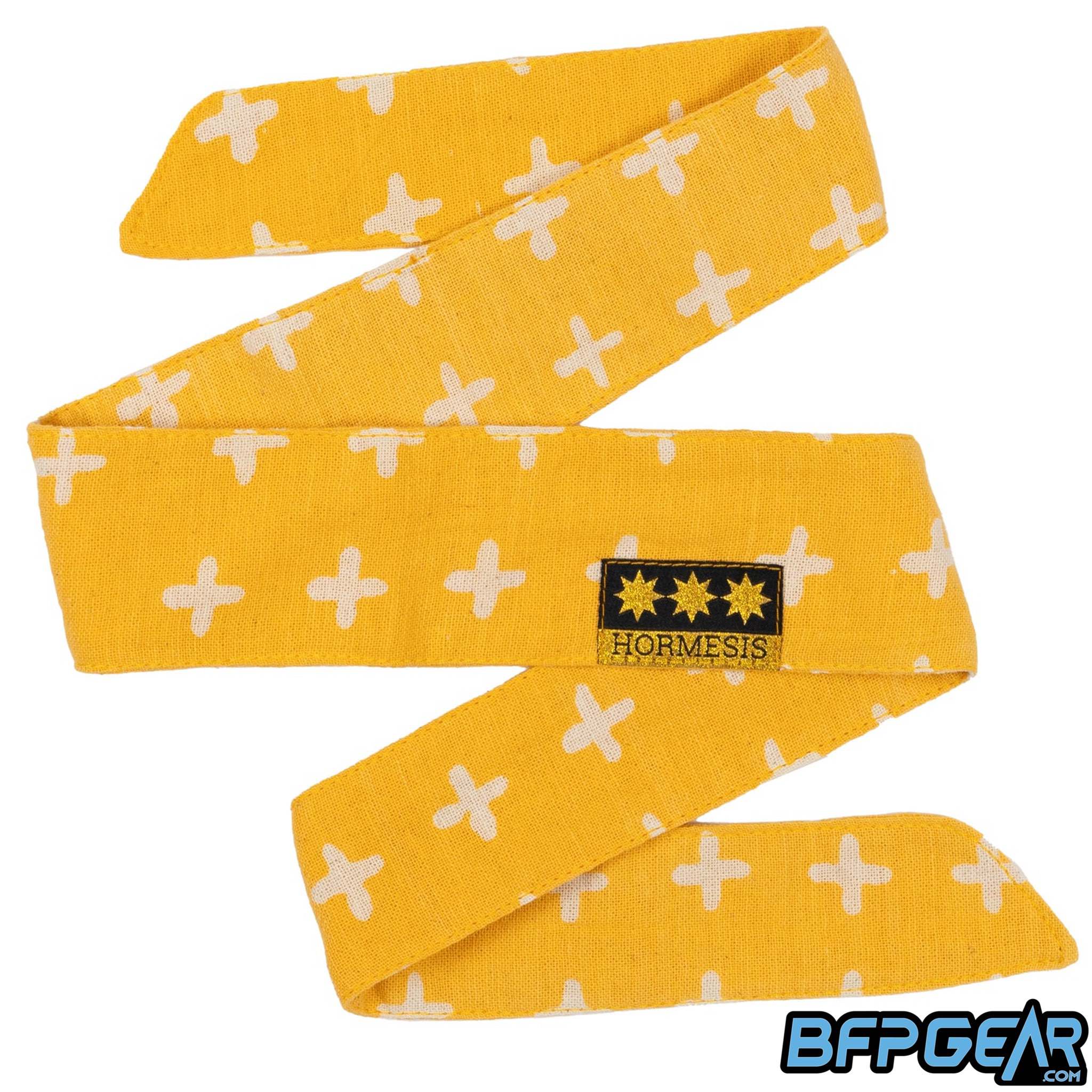 The Hormesis headband in the creamsicle style.