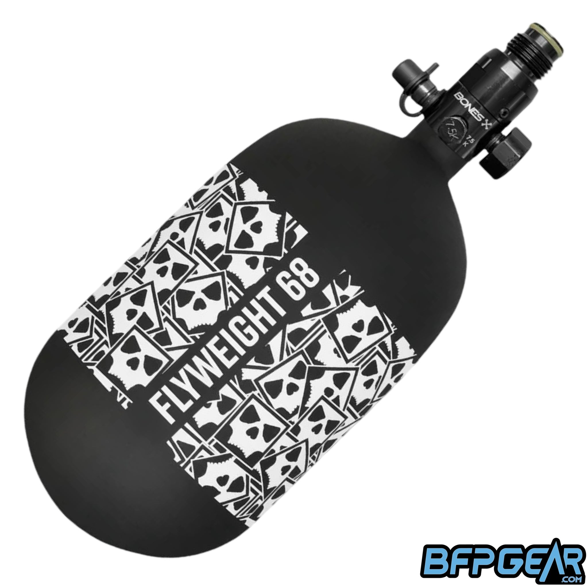 PRO DNA Flyweight BONES 68ci carbon fiber paintball air system with lightweight bottle and BONES regulator for tournament and recreational play.