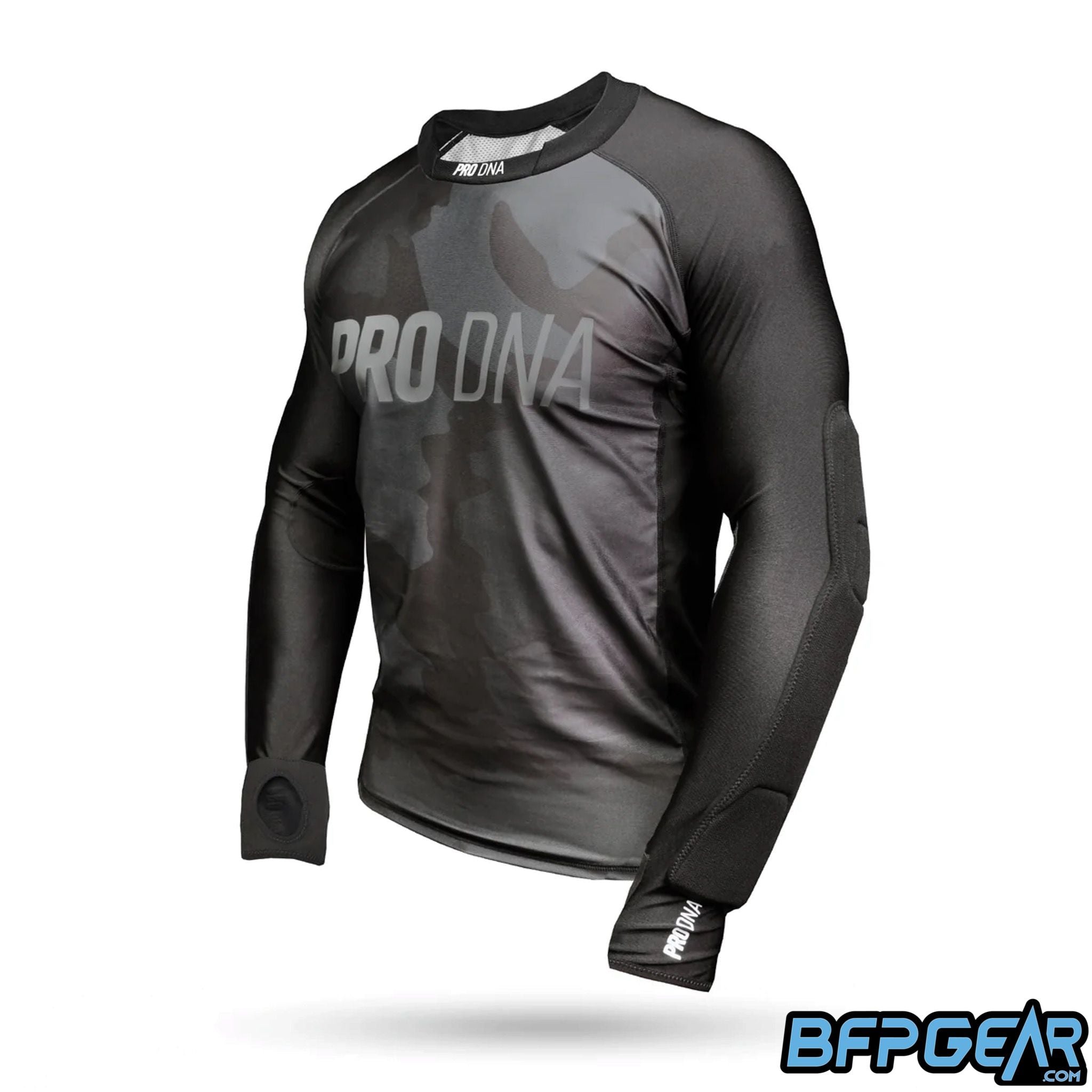 PRO DNA Base Layer Shirt delivers breathable compression, built-in elbow protection, and moisture-wicking comfort for aggressive paintball play.