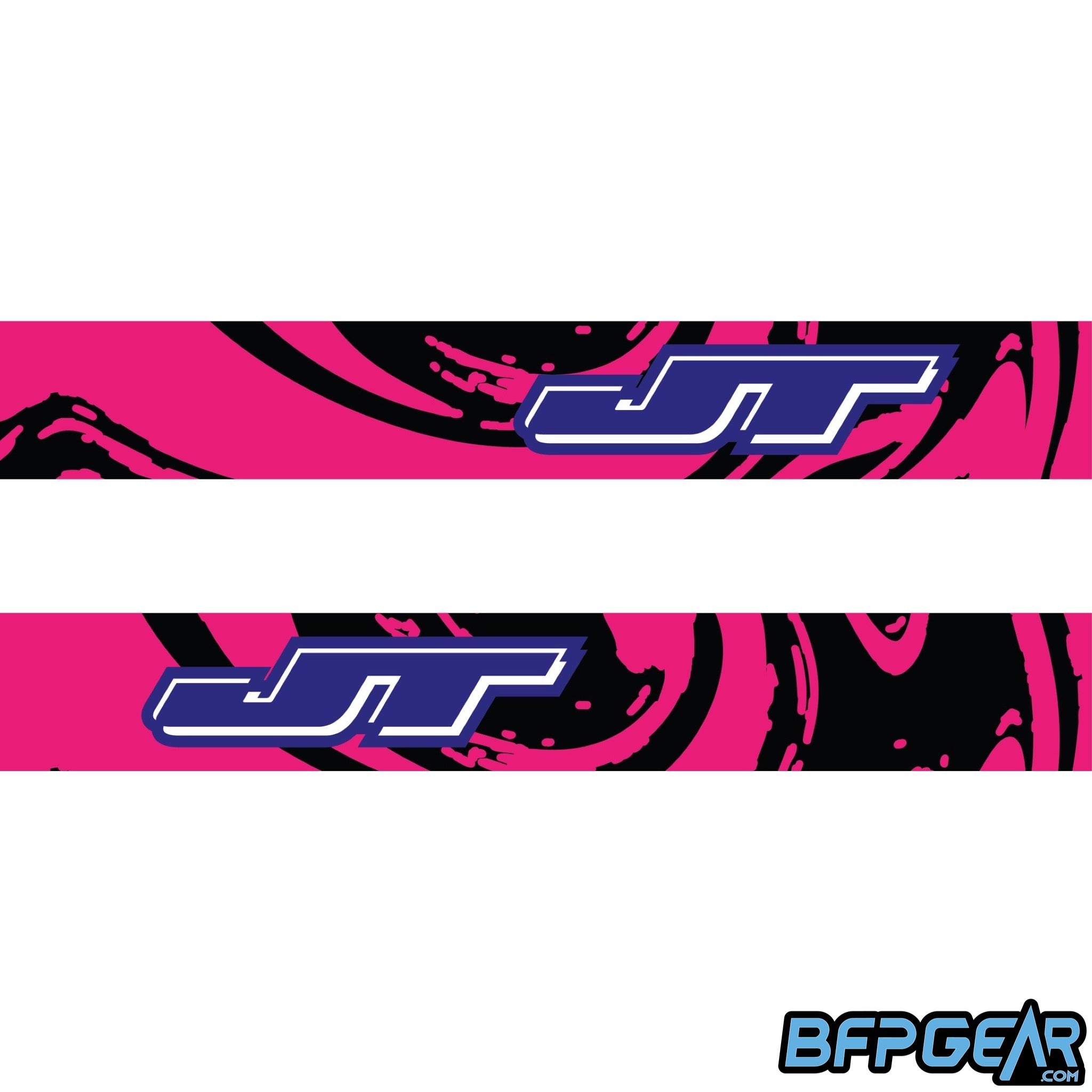 The Home Marble Grey ProFlex comes with a unique pink and black swirl strap with the JT Logo in blue.