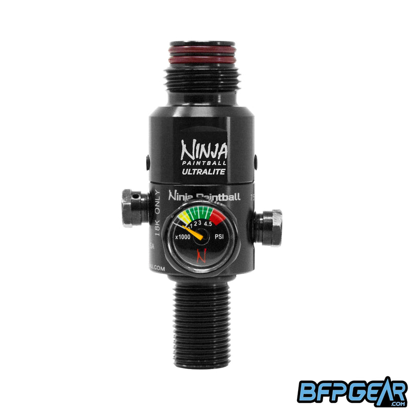 The Ninja Ultralite regulator comes with a 6k color gauge for an accurate pressure reading.
