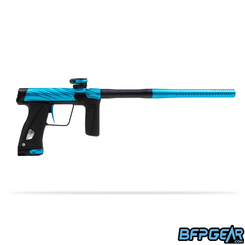 The HK Army Orbit GTEK 180R in the Abyss color way. Light blue body with black accents.
