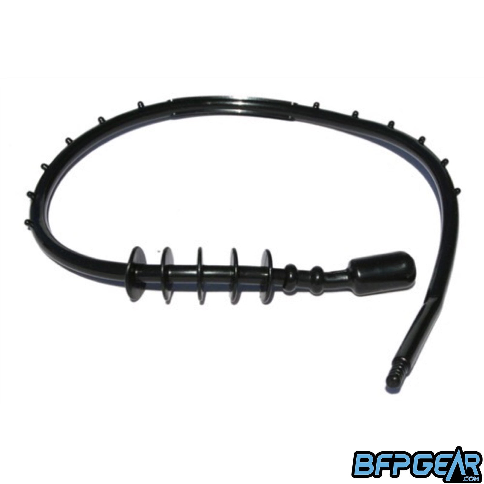 Pull through squeeze for cleaning paintball barrels