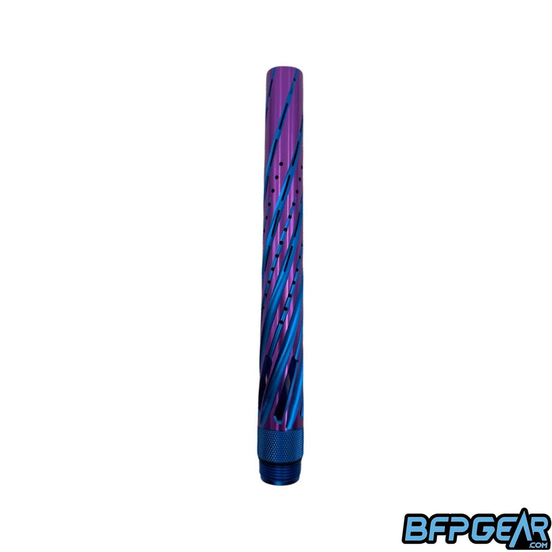 The HK Army S63 Elite barrel tip with the Orbit milling in blue and purple.