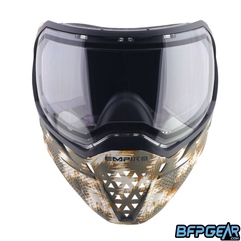 Front facing shot of the seismic EVS goggle