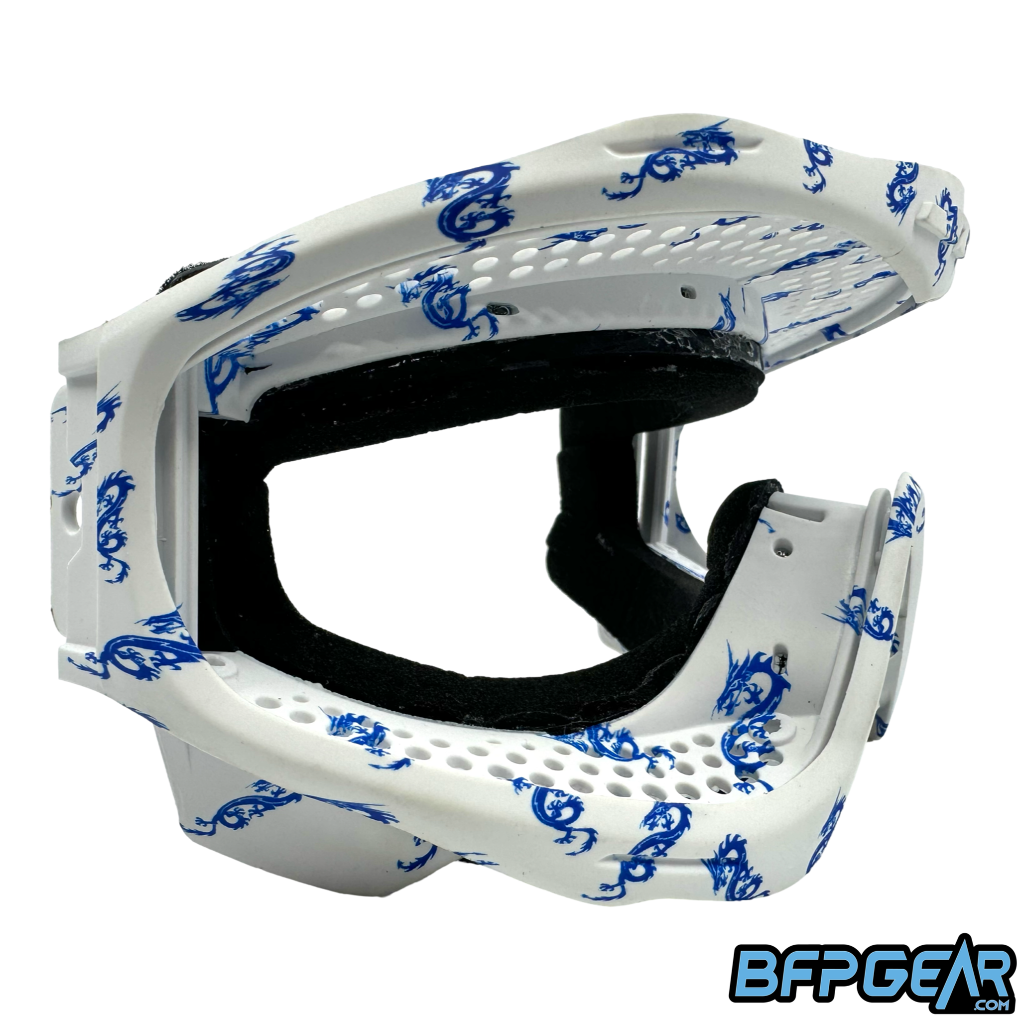 Side view of the Dynasty Dragon frame. This frame is compatible with all ProFlex goggle systems.