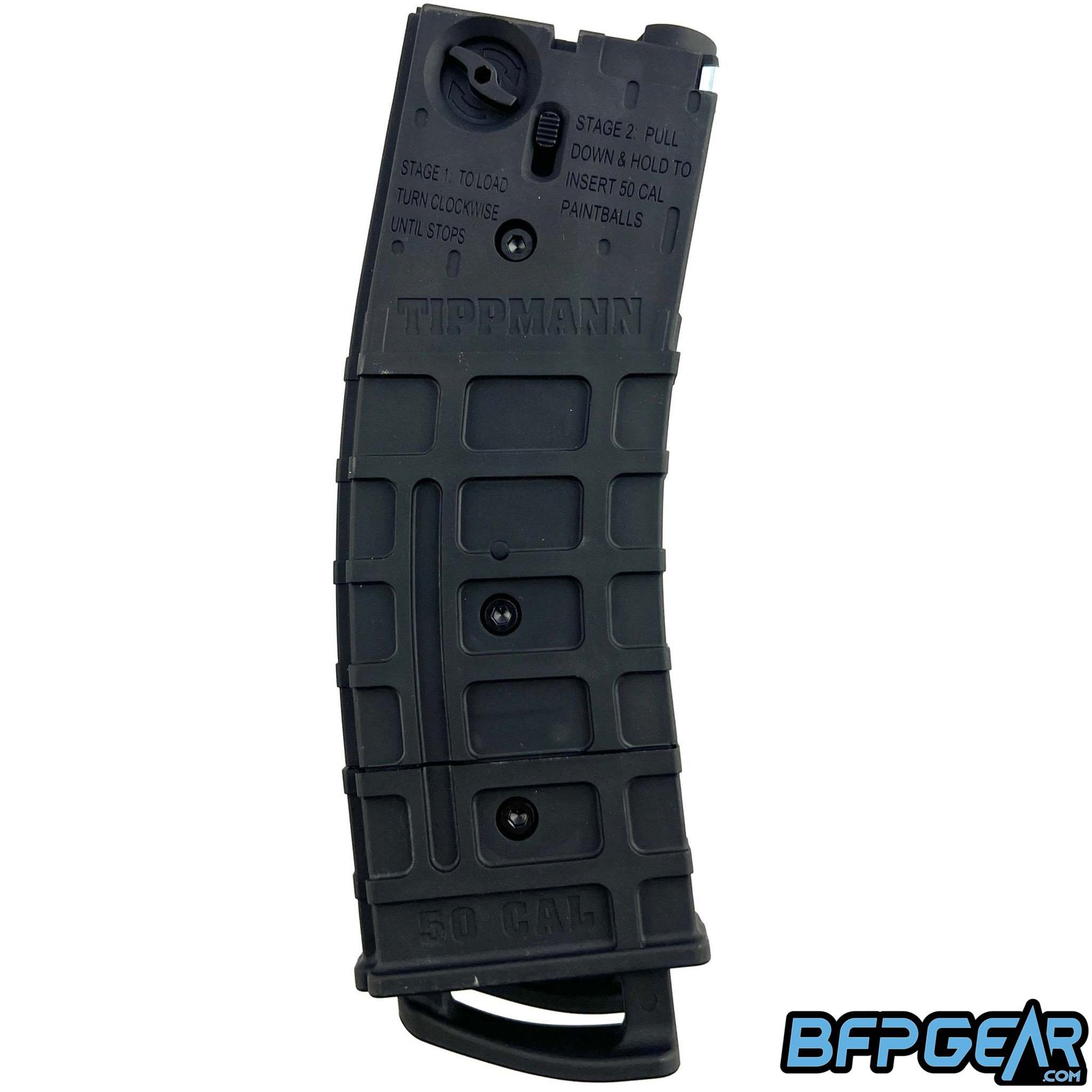 The Tippmann 50 cal Coupled magazine for the TMC Marker.