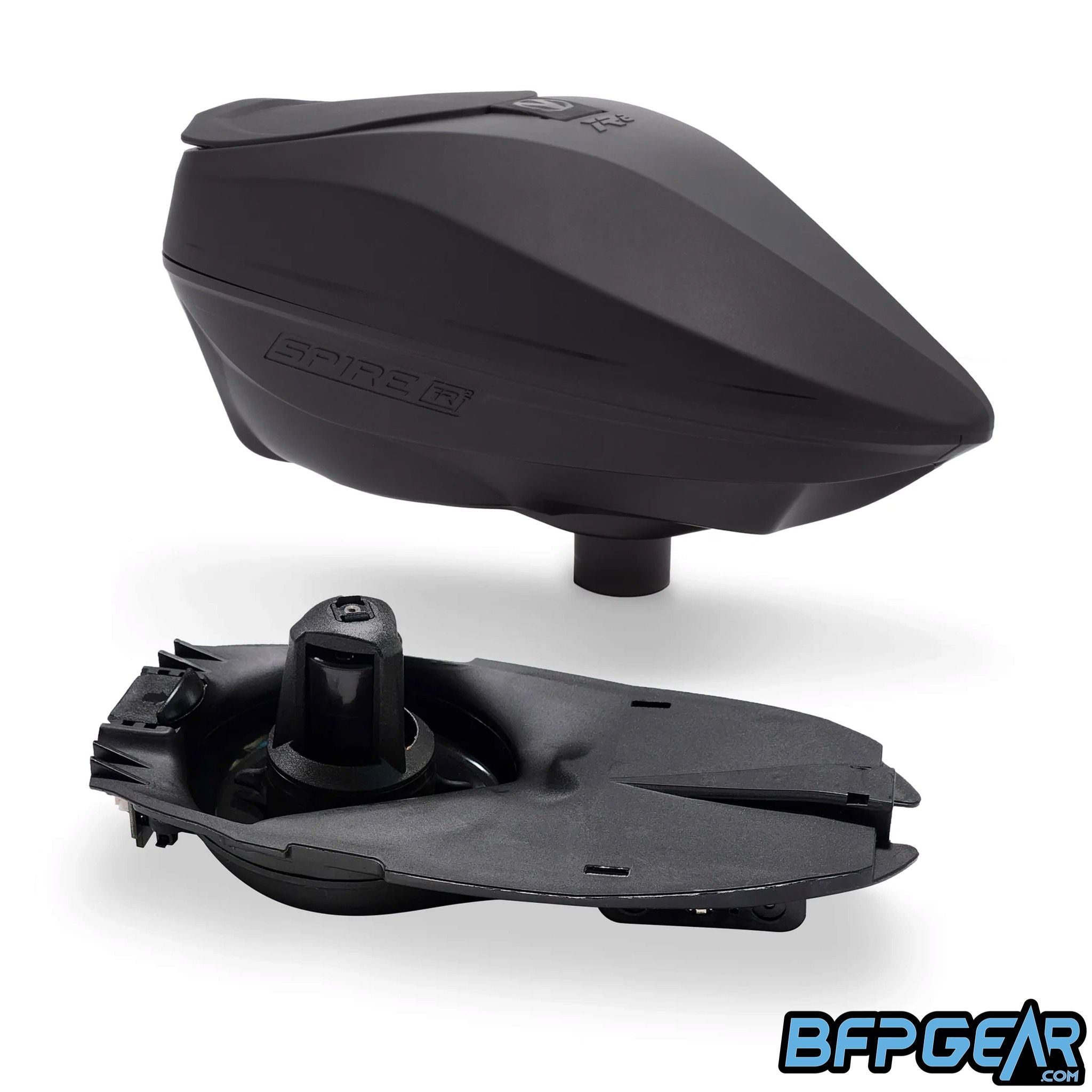 The Spire iR2 internal tray is easy to access. The loader splits into two parts, which makes the tray accessible.