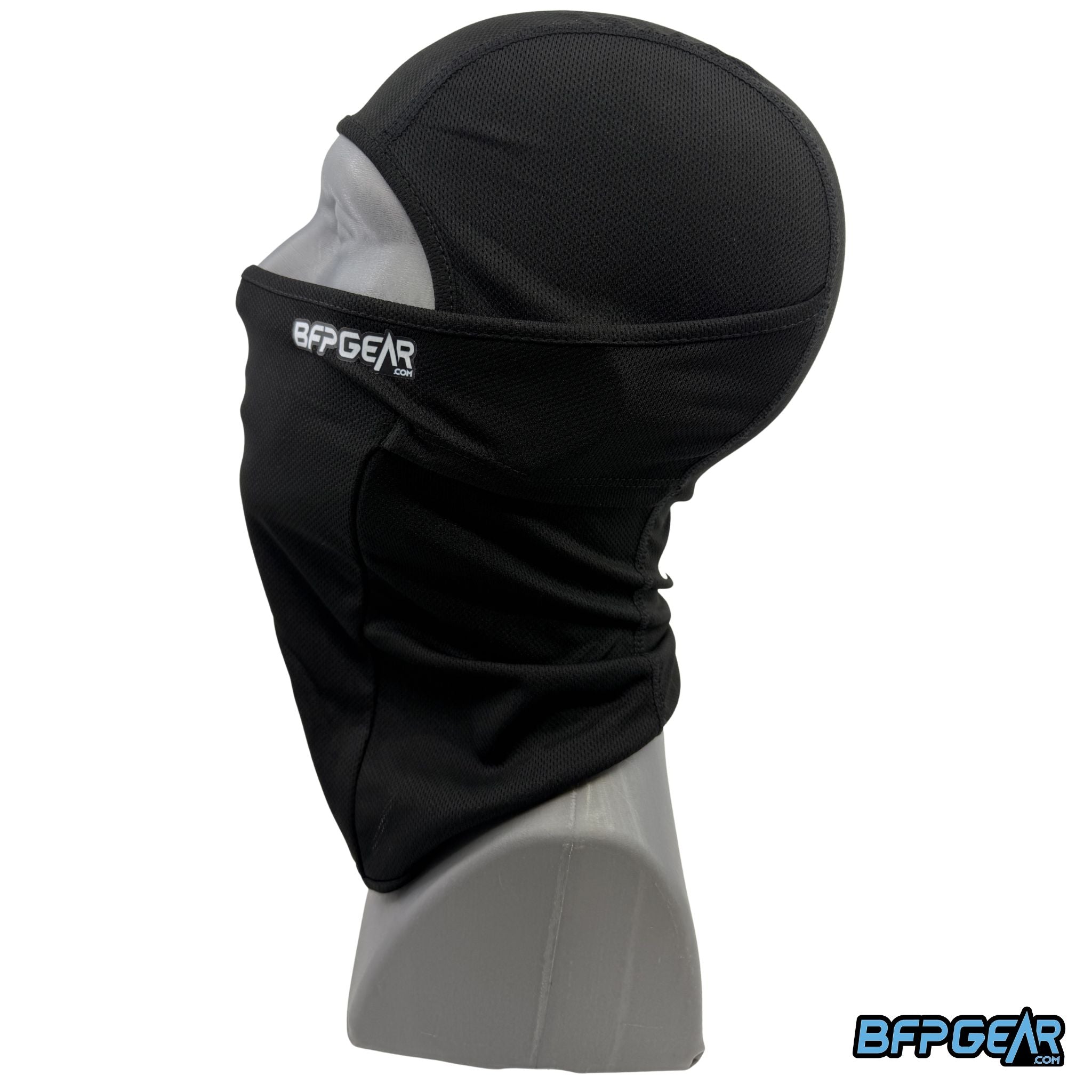 BFPGear paintball balaclava with breathable fabric and extended neck protection for aggressive play