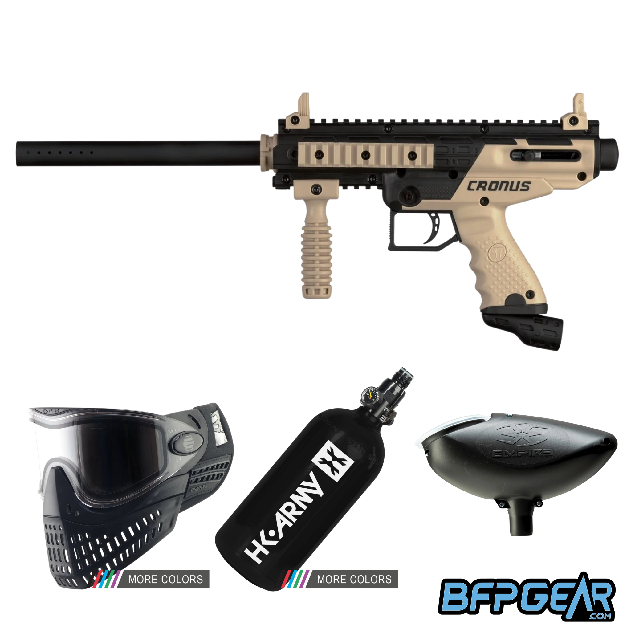 Tippmann Cronus Beginner Paintball Package – Mask, Hopper & Air Tank