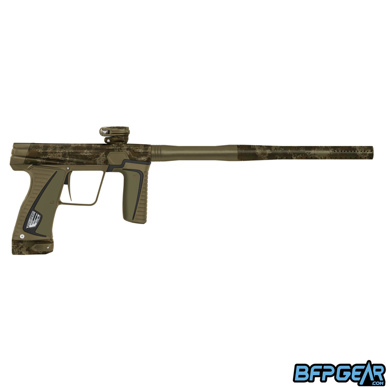 The GTek 180r in HED Camo. Digital forest camo with tan accents.