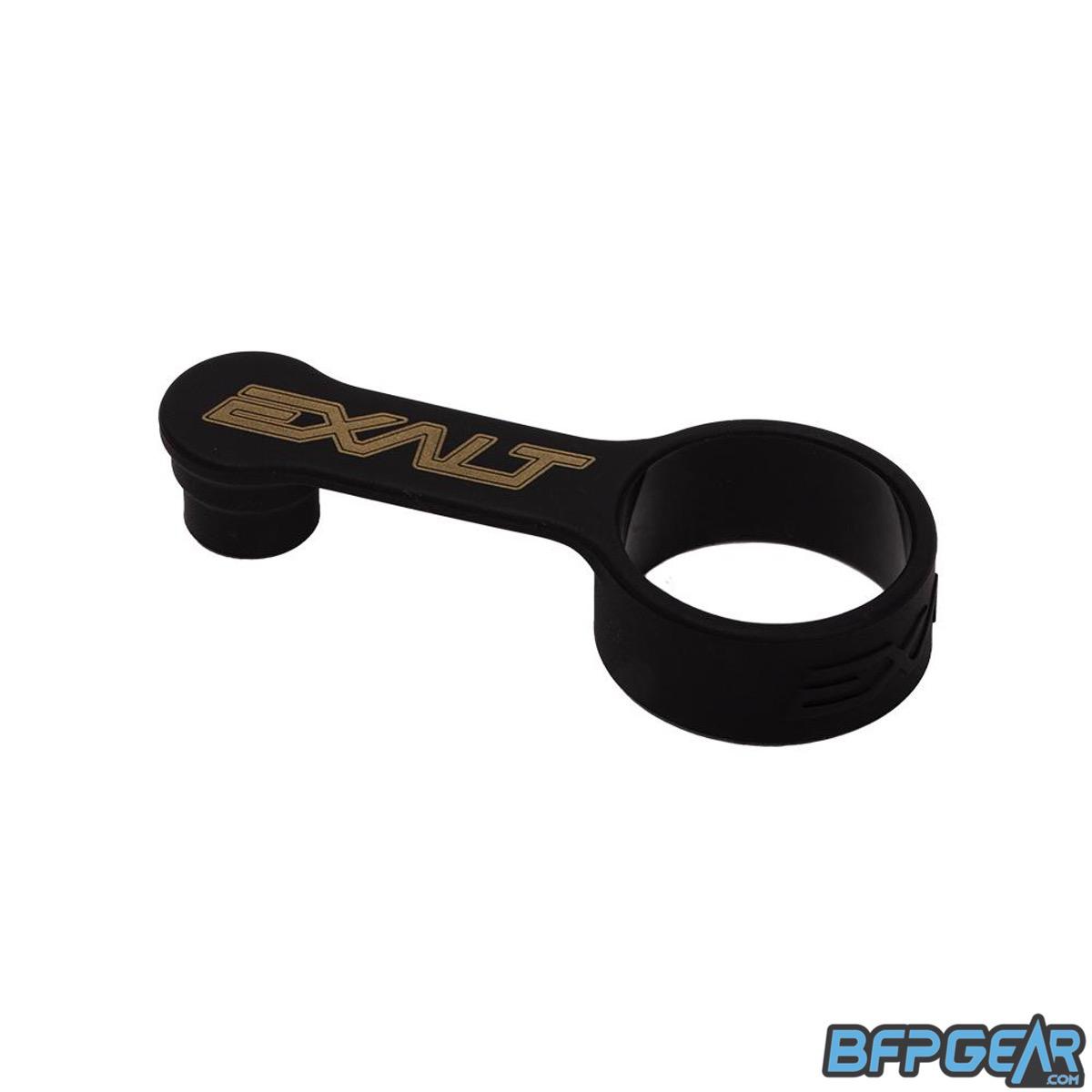 The Exalt Fill Nipple cover in black and gold.