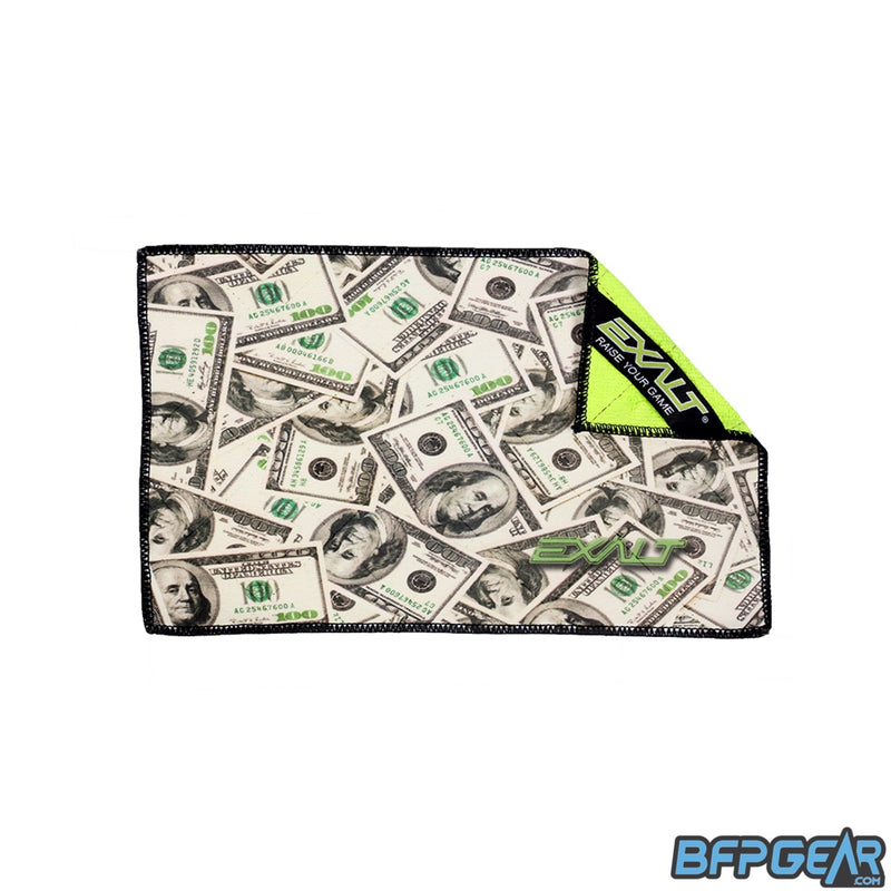 The Exalt Microfiber Player cloth in the Cash Money style.