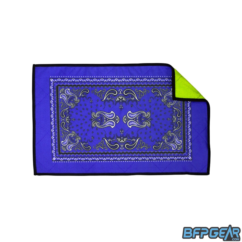 The Exalt Microfiber Player cloth in the Blue Bandana style