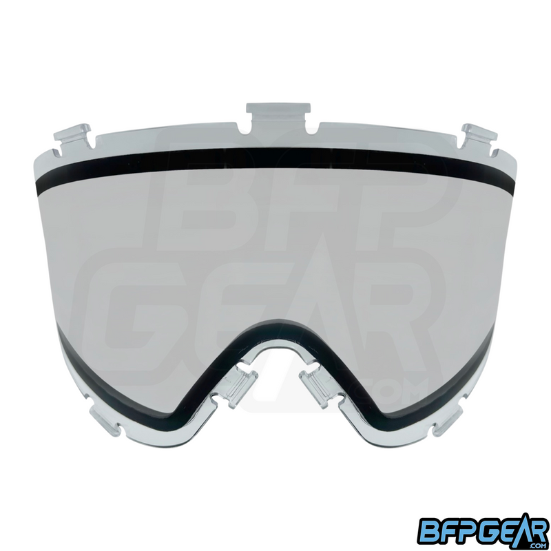 JT Spectra lens in clear. Fits all goggles that accept the JT Spectra line of lenses.