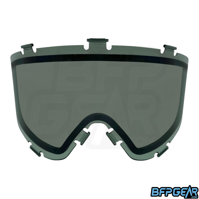 JT Spectra lens in smoke. Fits all goggles that accept the JT Spectra line of lenses.