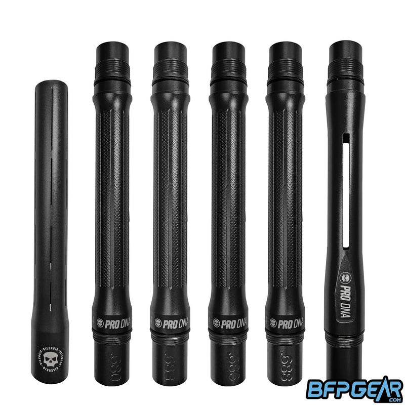 Dust Black PRO DNA Silencio Full Barrel Kit showing barrel backs with sizing and tip.