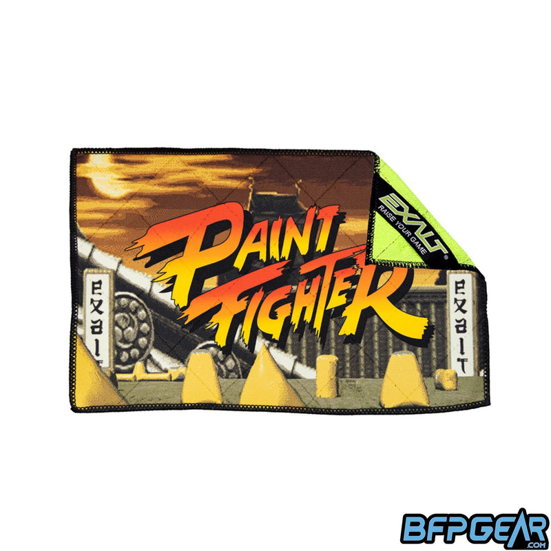 The Exalt Microfiber Player cloth in the Paint Fighter style.
