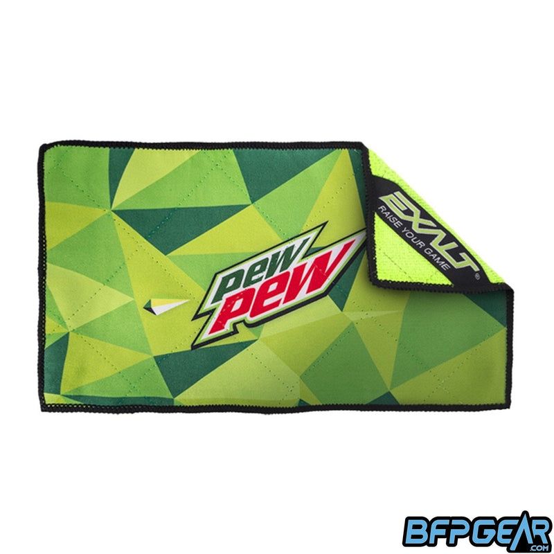 The Exalt Microfiber Player cloth in the PewPew Lime style.