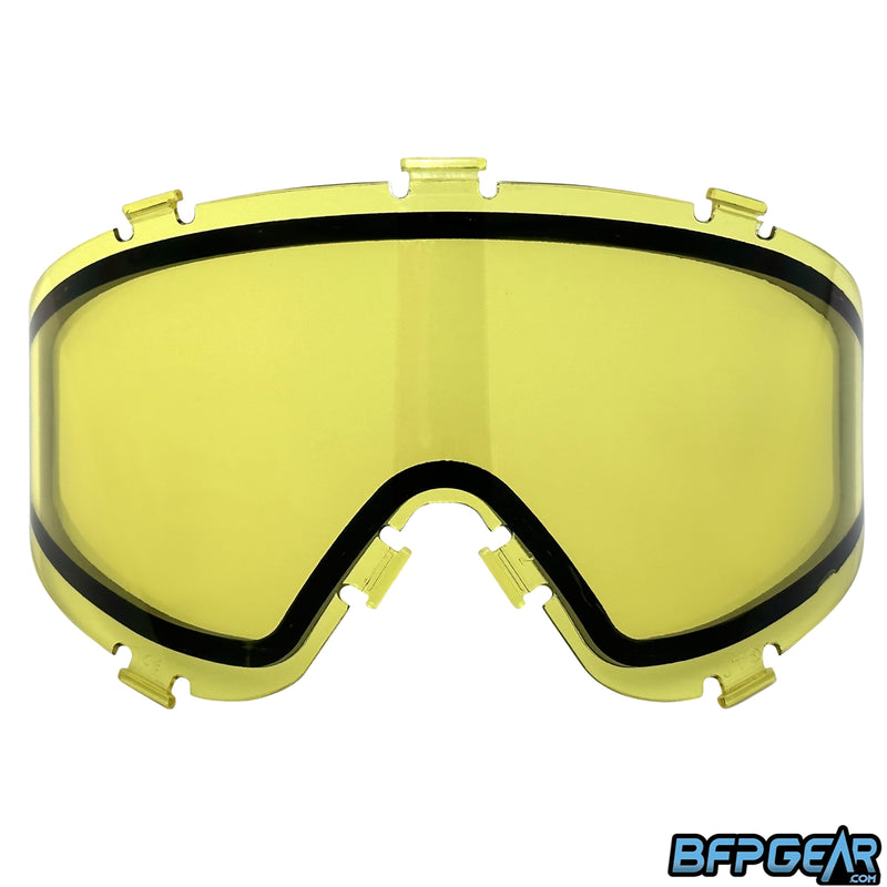 JT Spectra lens in yellow. Fits all goggles that accept the JT Spectra line of lenses.