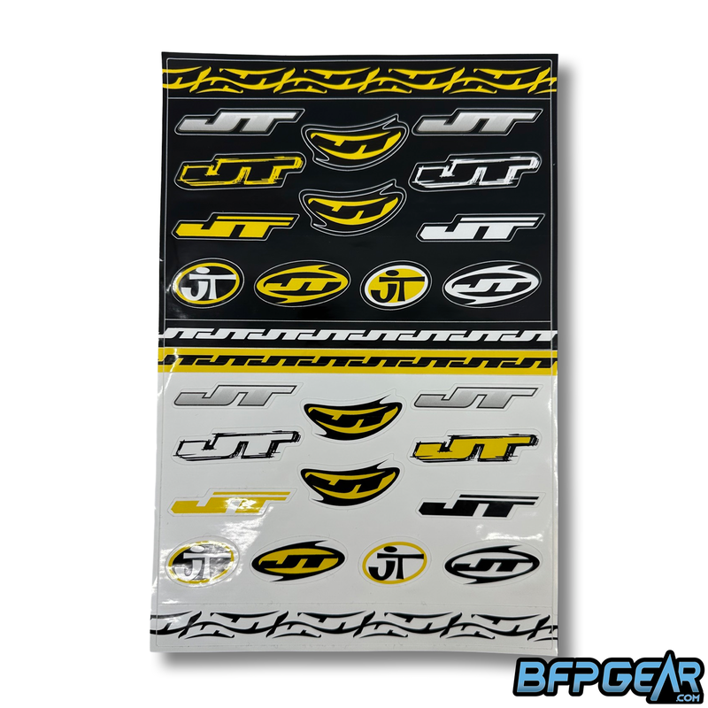 JT Sticker Sheet - Black and Yellow