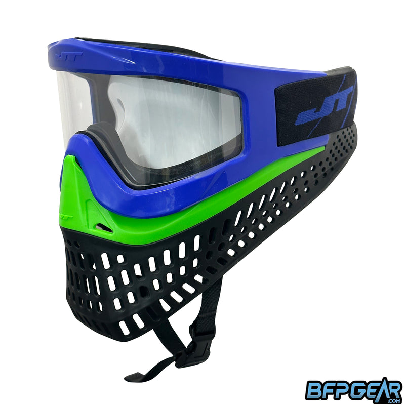 A custom build of the ProFlex X with the blue frames, and bright green faceplate. The flex skirt is black.