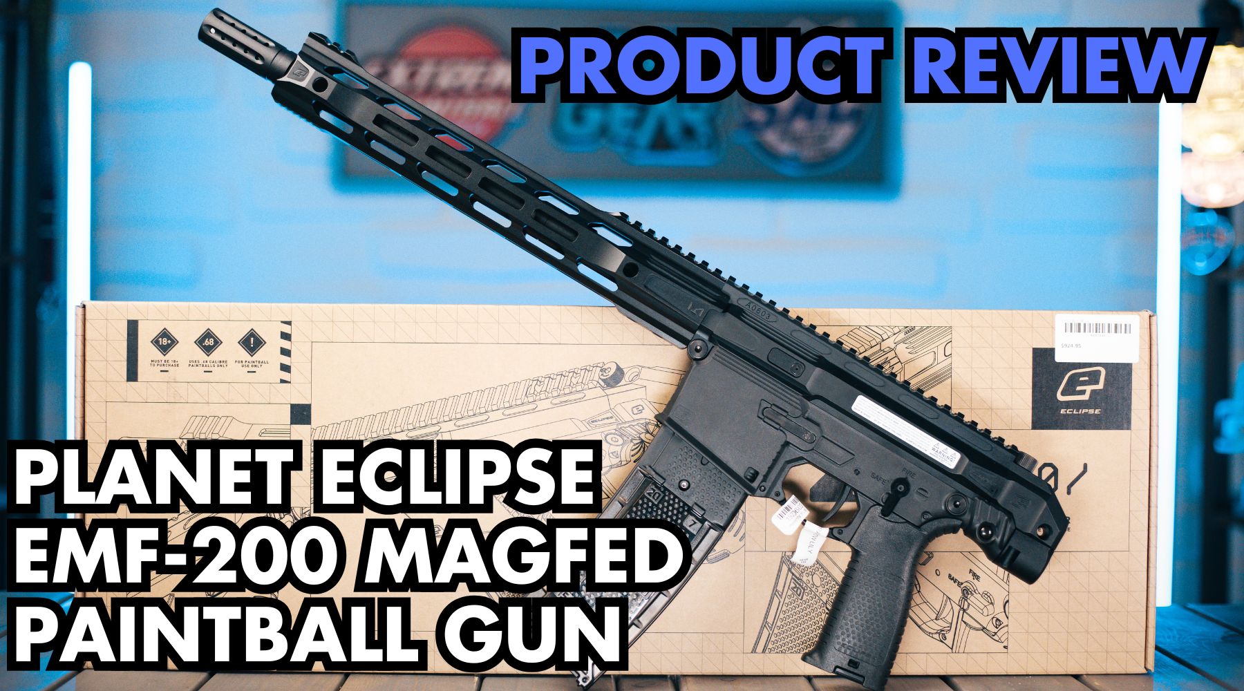 An image with the Planet Eclipse EMF 200 Magfed paintball marker.