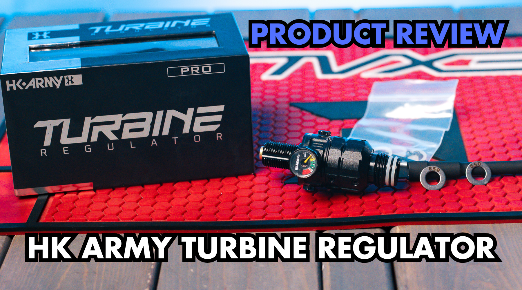 HK Army Turbine Pro Regulator close-up showing 360° rotational cap and micro gauge.