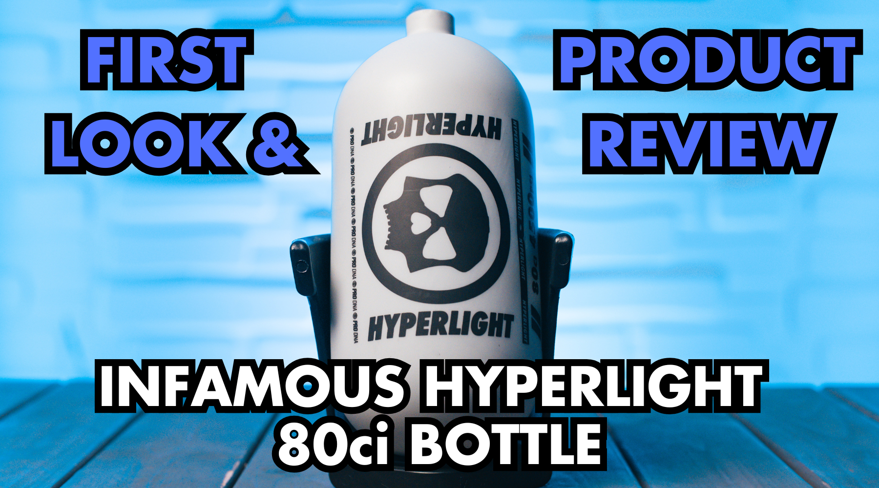 Infamous Paintball Hyperlight 80ci Bottle – lightweight carbon fiber paintball air tank, 1.7 lbs, DOT/TC-UN certified with 5-year hydro.