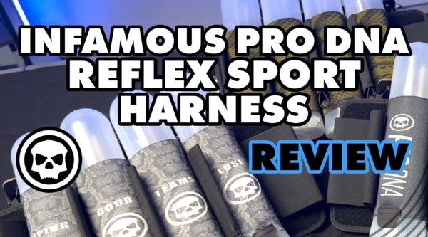 The title image of the blog. Infamous Pro DNA Reflex Sport Harness review.