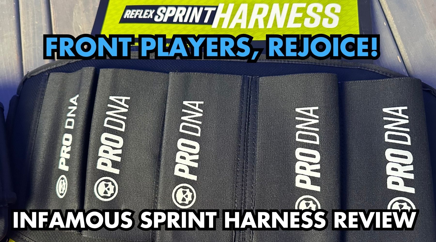 PRO DNA Sprint Pack paintball harness with expanded pod capacity and Reflex Anti-Bounce Triple Belt System for competitive paintball.