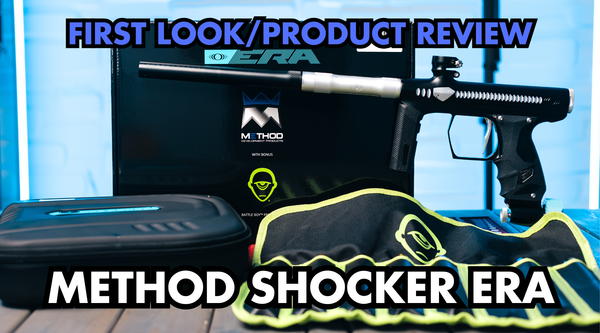 DLX Method Shocker ERA Paintball Gun – custom-milled high-end marker with Method internals and Freak XL Boremaster Kit.