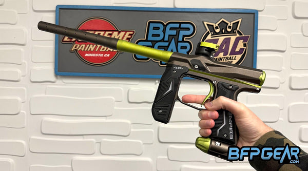 A photo of the Empire Axe 2.0. One of the best mid level paintball markers in the current market.