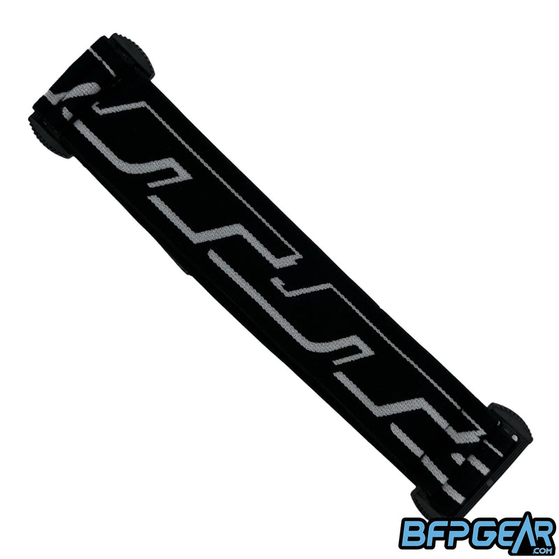 The JT ProFlex goggle strap in the black white 2025 color way.